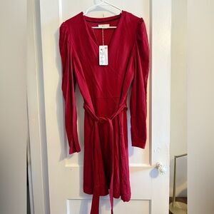 NWT Boden V Neck Puff Sleeve Dress